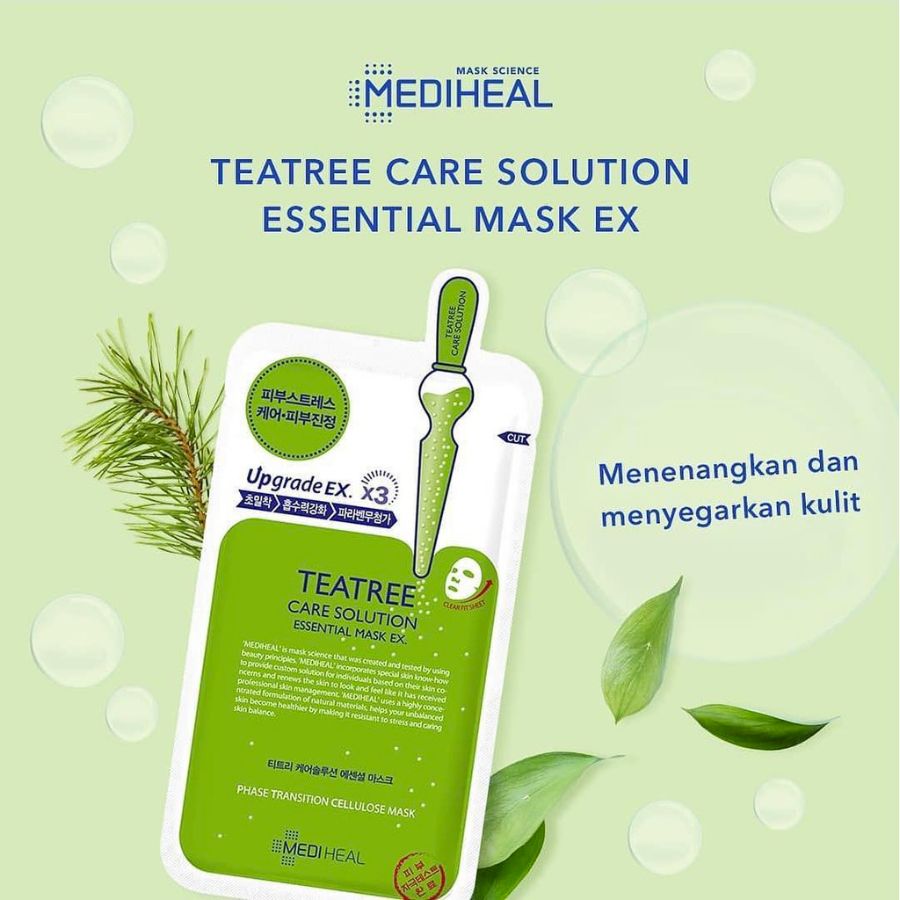Mặt Nạ Chứa Tinh Chất Tràm Trà Ngăn Ngừa Mụn Mediheal Teetree Care Solution Essential Mask EX Số lượng: 1 miếng