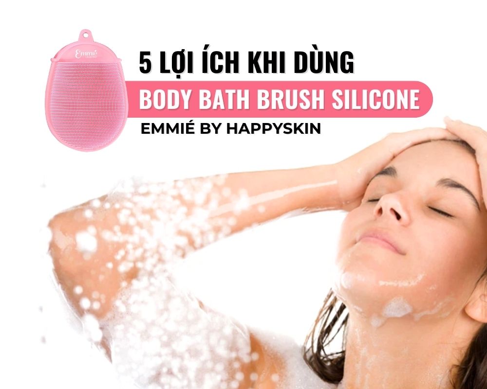 bàn chải tắm Emmie Body Silicone Bath Brush