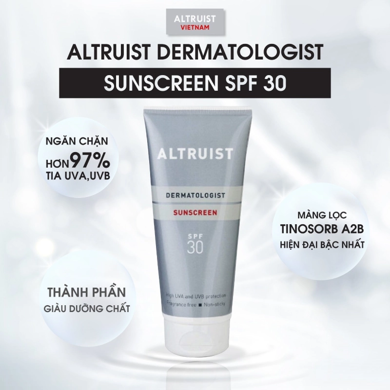 Kem Chống Nắng Altruist Dermatologist Sunscreen SPF 30 UVA 200ml
