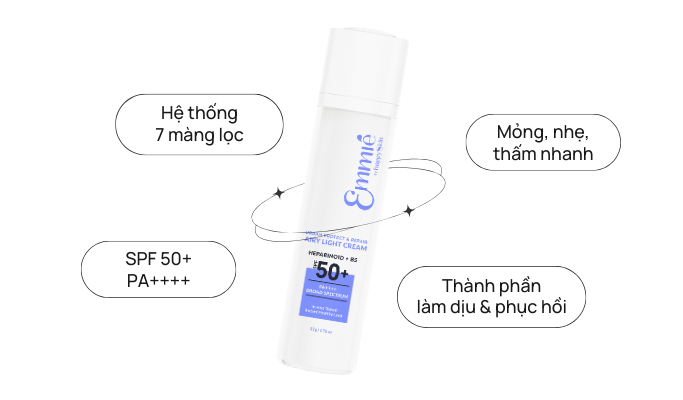 Kem Chống Nắng Emmié by Happy Skin Urban Protect & Repair Airy Light Cream