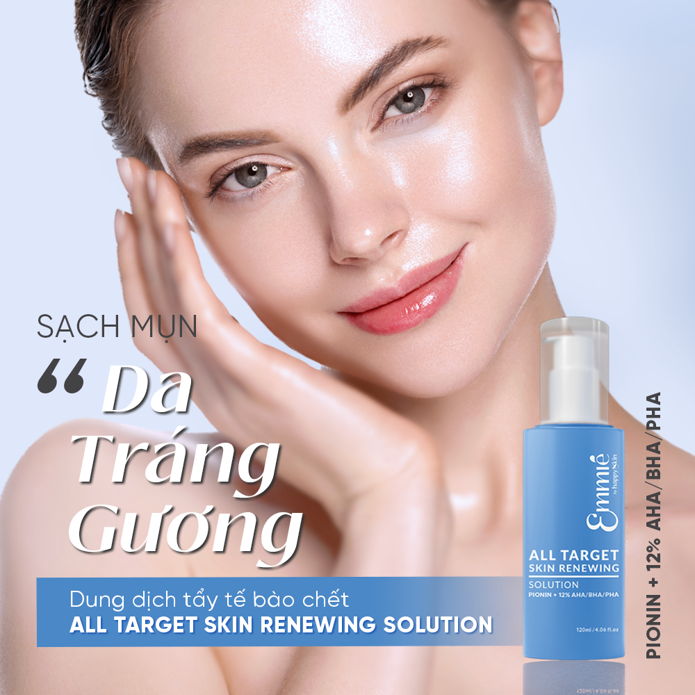Sạch mụn, da tráng gương với Dung Dịch Tẩy Tế Bào Chết All Target Skin Renewing Solution