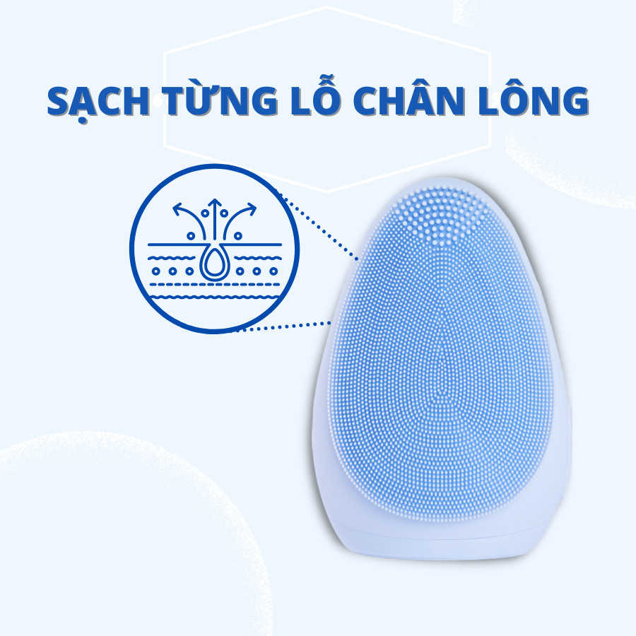 Máy rửa mặt Emmié sợi lông mềm mại, đa kích thước làm sạch lỗ chân lông
