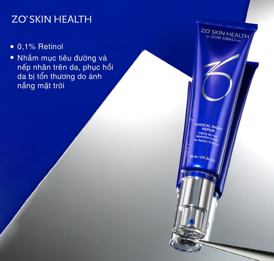 Zo Health Radical Night Repair 1% Retinol với công nghệ độc quyền Oleosome 