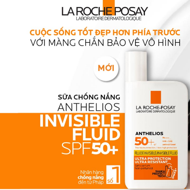 Kem chống nắng La Roche-Posay ANTHELIOS INVISIBLE FLUID SPF50+ NON-PERFUMED