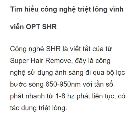 Dịch vụ triệt lông vĩnh viễn giá rẻ Hồ Chí Minh