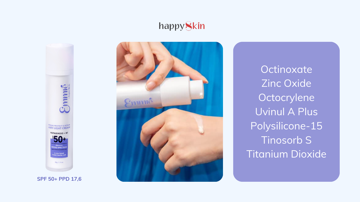 Kem chống nắng Emmié by Happy Skin Urban Protect & Repair Airy Light Cream (SPF 50++ PPD 17,6)